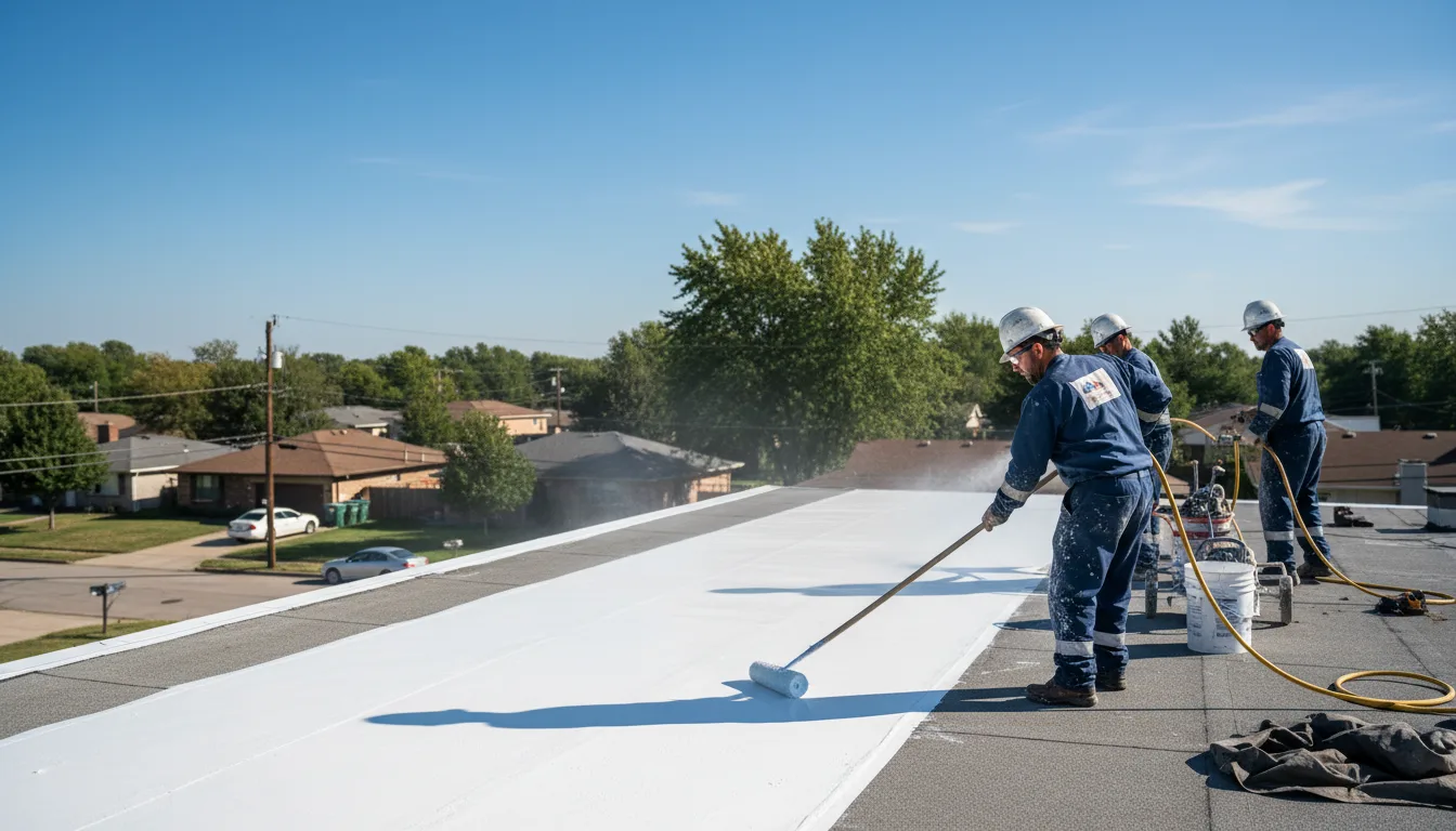 Commercial roof coating in Morrisville, NY near me